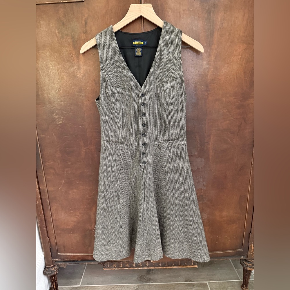 Ralph Lauren Charcoal Herringbone dress